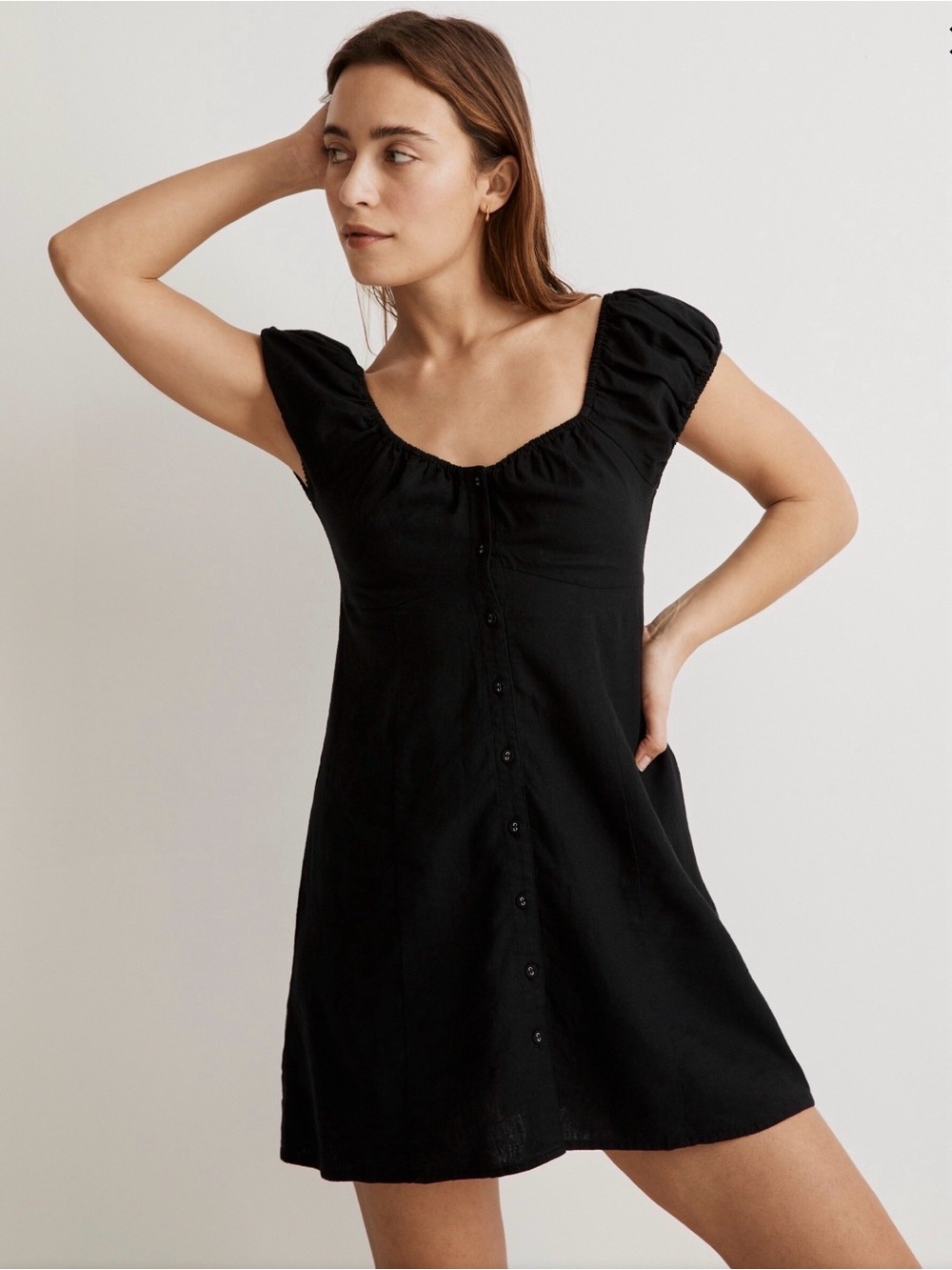 Madewell Margie Linen Blend Mini Dress